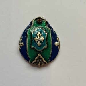 Chico’s Enamel Pendant with Blue and Green Accents